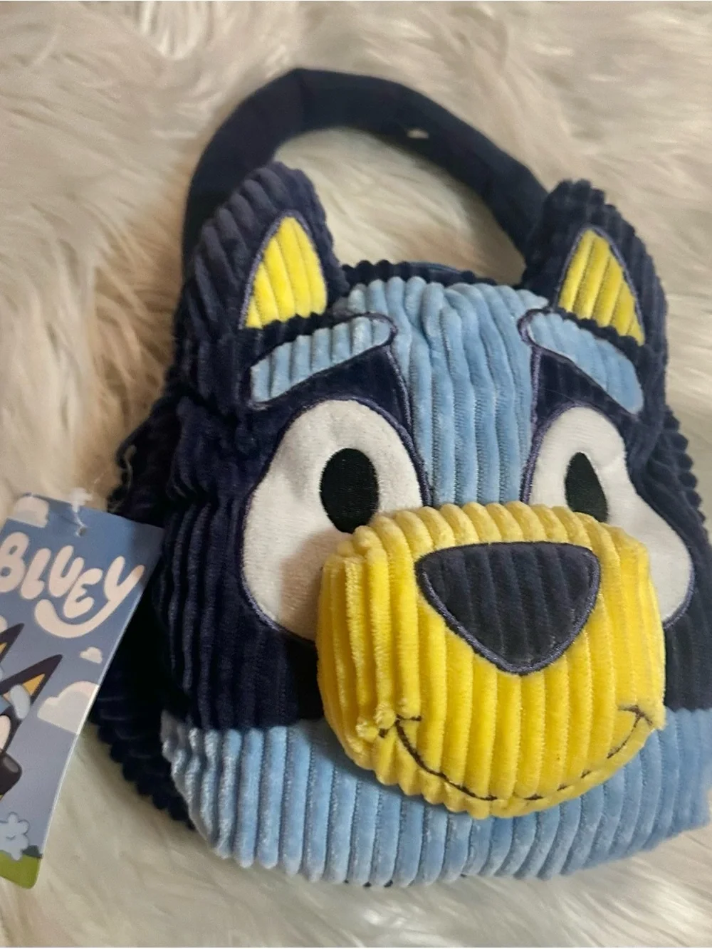 Bluey Plush Character Crossbody Bag - Blue & Yellow